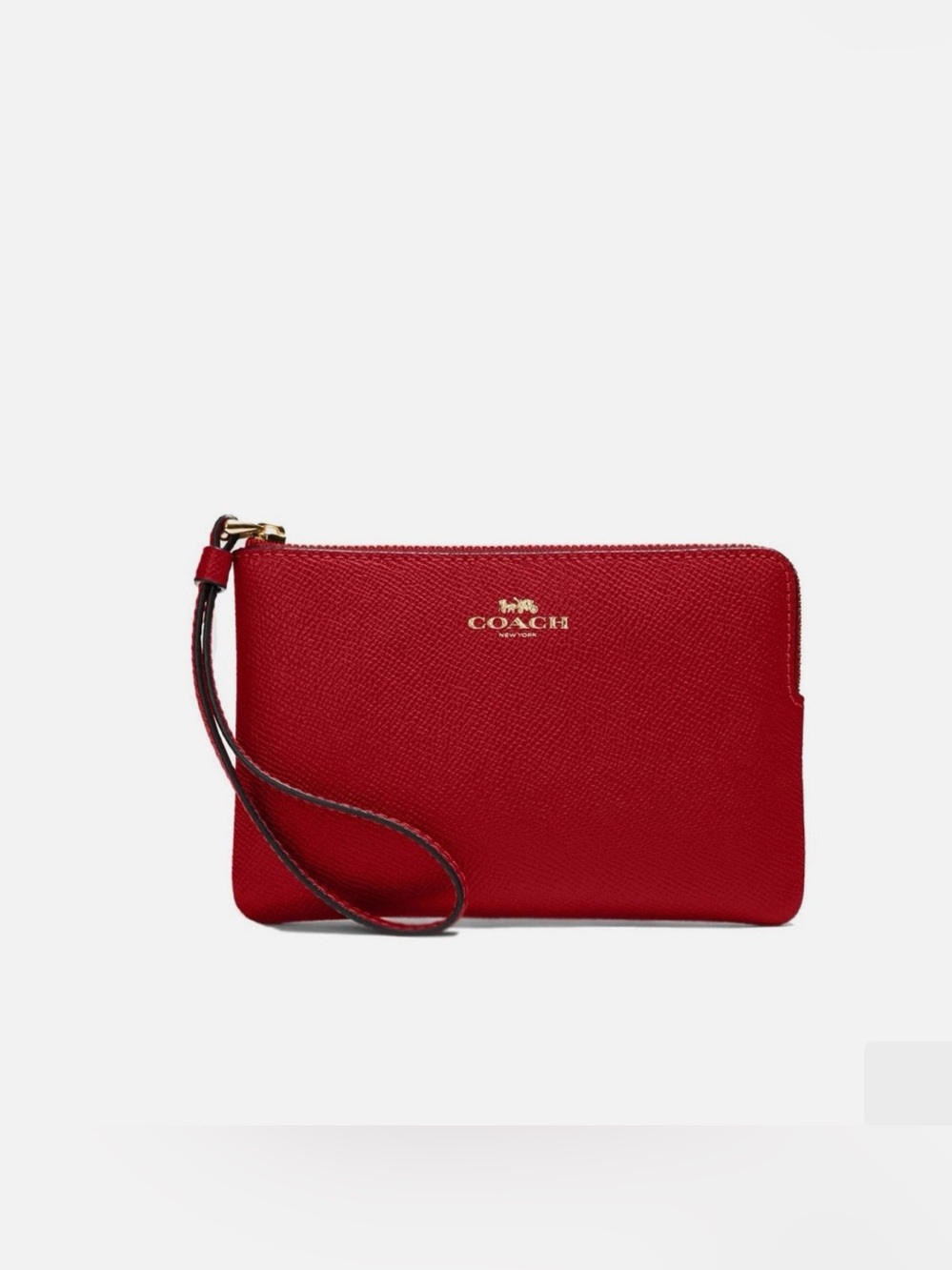 Coach Red Leather Wristlet Clutch